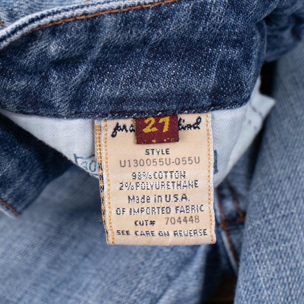 7 For All Mankind A Pocket Bootcut 27 (29 X 30) Women's Denim Jeans Raw Hem - Picture 11 of 11